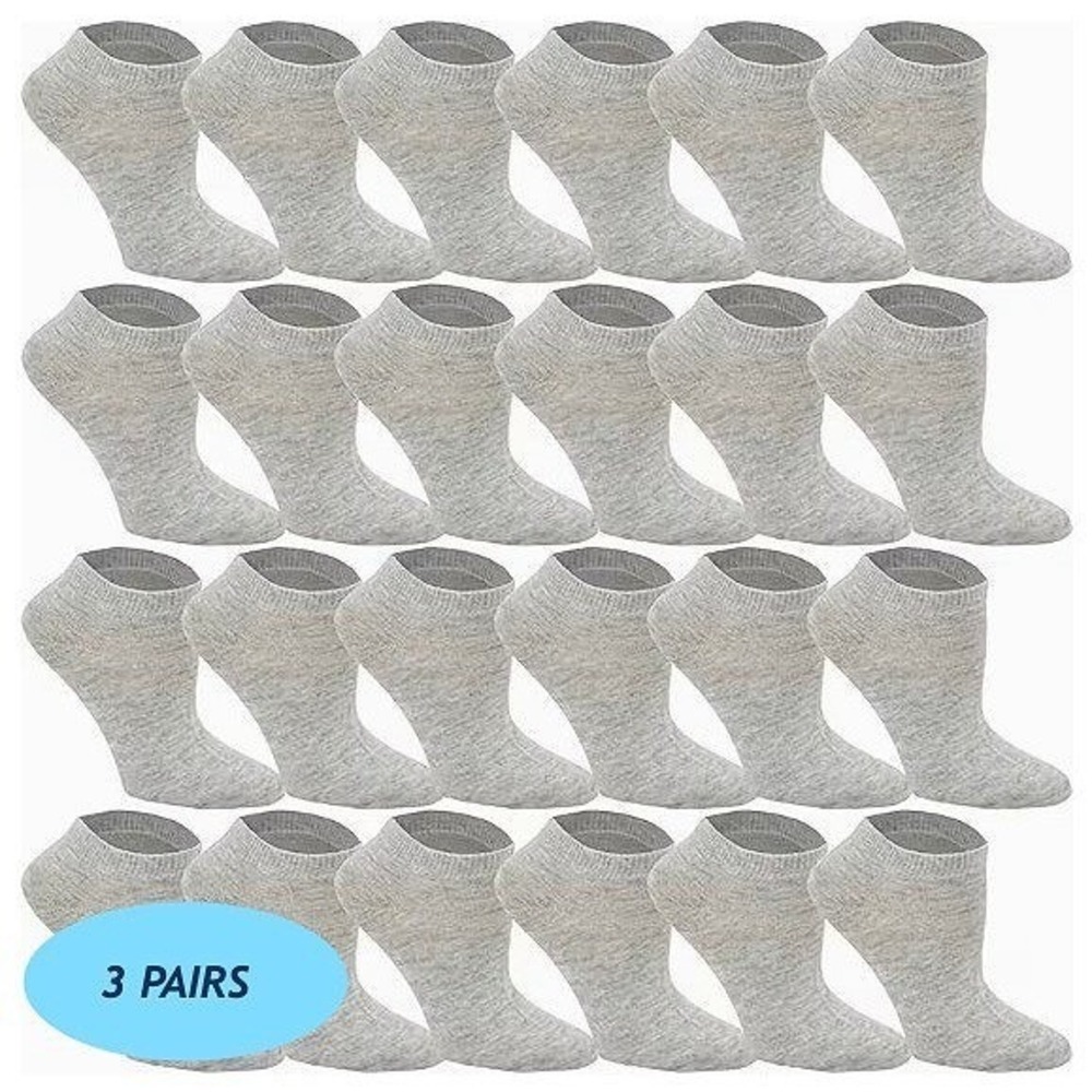 Vinco Performance Low Cut Socks 10-13 Cushioned‎ Heel Deep Heel Gray 3 Pairs NEW
